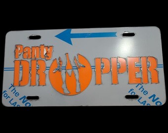あ*あ様 PANTY DROPPER xFLUTTER Yin yang Kni Panty Dropper 304 Mirrored Stainless License Plate - Etsy