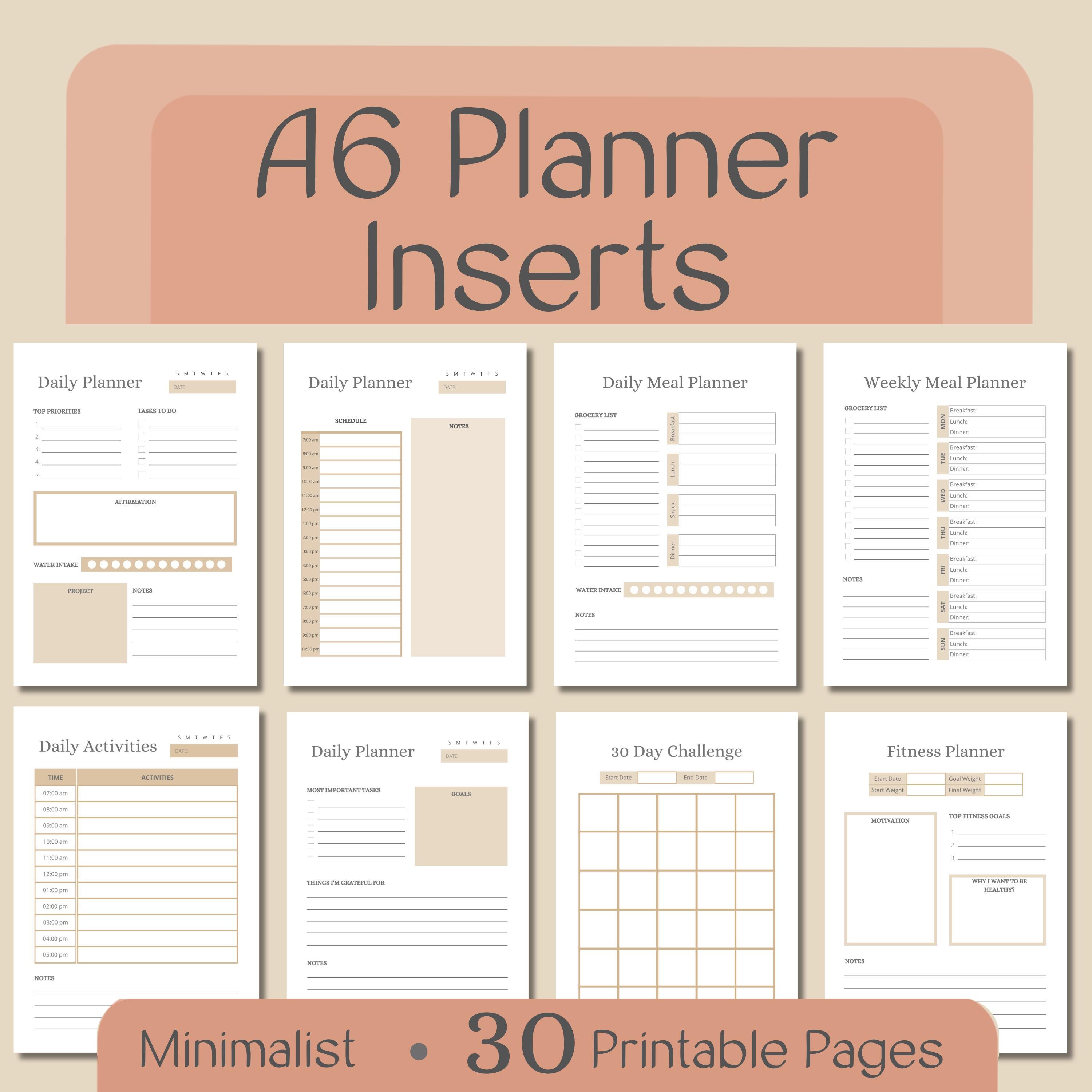 A6 Planner Refill - Etsy