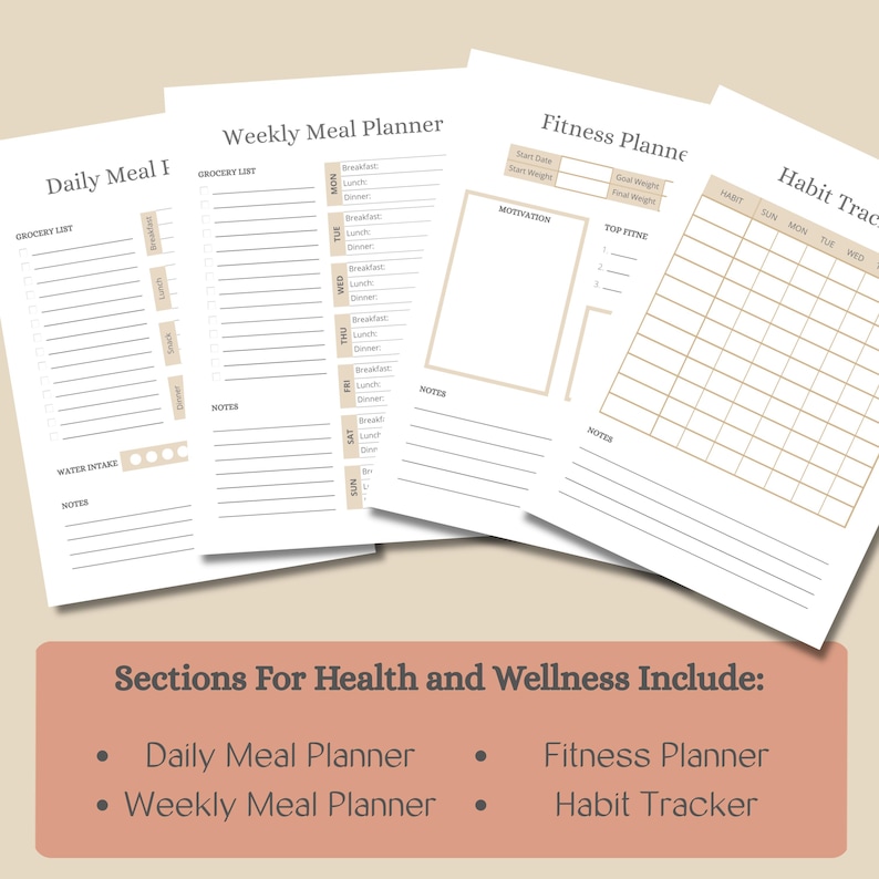 Happy Planner Inserts, Daily Planner Bundle, Daily, Weekly, Monthly ...