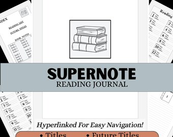 Supernote Reading Journal, Supernote Template, Supernote Nomad, Supernote Manta, Supernote Accessories, Reading Journal, Template Bundle