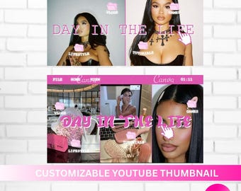YouTube Thumbnail Kit, YouTube branding, YouTube Thumbnails Bundle, YouTube, YouTube thumbnails Canva templates