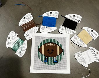 Football 13 Mesh Needlepoint Canvas