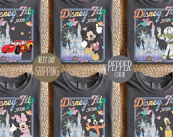Custom Disney Trip 2026 Shirt, Disney Trip shirt, Disney All Characters Shirt, Disney Family Vacation 2026, Disneyworld Family Matching Tee