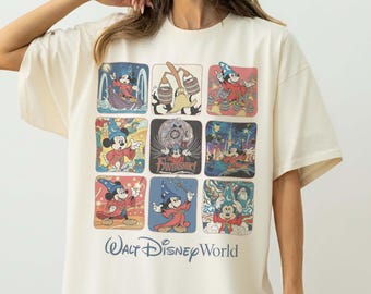 Retro Disney Mickey Fantasia Shirt, Mickey Mouse Magic Wizard Magical Retro Shirt, Fantasmic Hollywood Studios Trip Family Vacation 2026