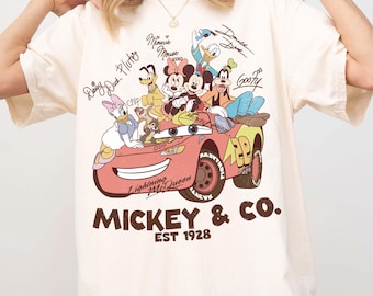 Disney Mickey And Co Shirt, Disney Mickey and Lightnight Mcqueen Shirt, Disneyworld Family Matching Trip shirt, Disneyland Vacation Shirt