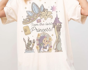 Retro Disney Tangled Rapunzel Floral Shirts, Lost Princess Tee, Disney Princess Rapunzel Tee, Magic Kingdom Disney Trip Shirt