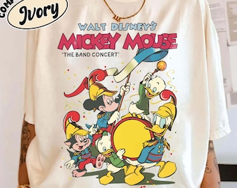 Camiseta retro de Mickey Mouse de Walt Disney, camiseta de concierto de Mickey y sus amigos, camiseta familiar a juego de Disneyland, camiseta de Mickey Mouse de Disney