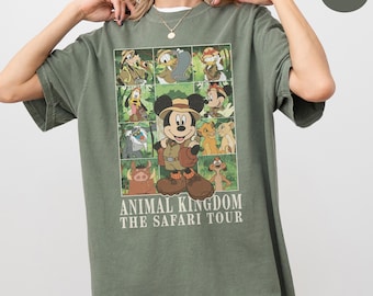 Retro Disney Mickey and Friends The Safari Tour Shirt, Animal Kingdom Shirt, Disney Safari Mode Shirt, Disneyland Family Trip 2026 Tee
