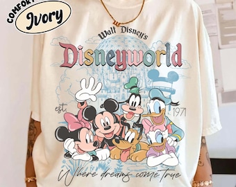Camiseta vintage de Walt Disney, Disneyworld (1971), Disneyworld, vacaciones familiares Disney 2026, viajes Disney, grupo Disney