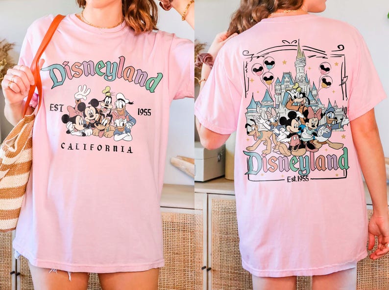 Koszulka vintage Disneyland California, dwustronna koszulka z Myszką Miki i Przyjaciele zdjęcie 7