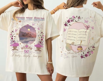 Camiseta vintage de Padmé Amidala, camiseta "Across the Stars", camiseta romántica de Star Wars, camiseta gráfica Comfort Colors, regalo para fans de Star Wars.