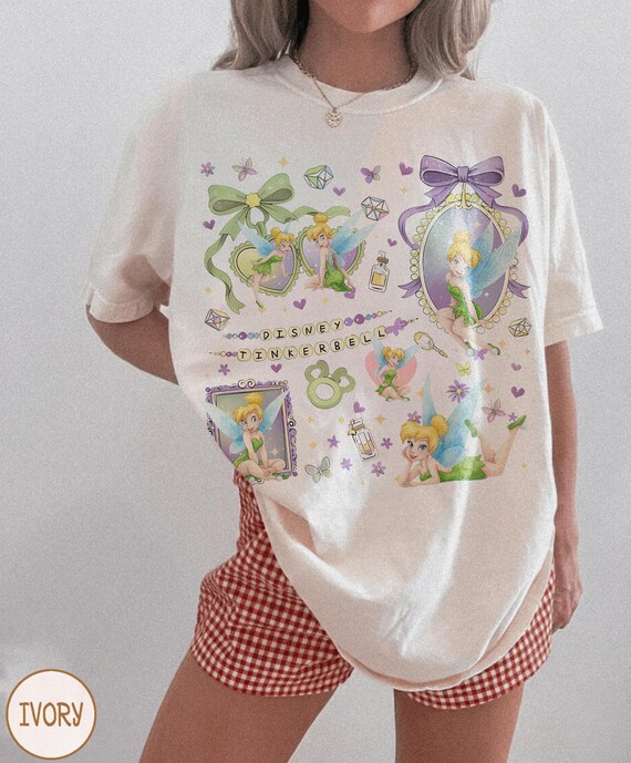 Comfort Colors Vintage Disney Tinker Bell Shirt, Neverland Fairy Tee, Disneyworld Shirts, Magical Disney Vacation Tee, Disney Princess Shirt