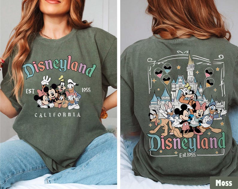 Koszulka vintage Disneyland California, dwustronna koszulka z Myszką Miki i Przyjaciele zdjęcie 5