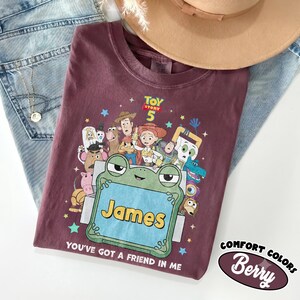 Custom Name TS and Toy Story 5 Movie Shirt, I Knew It I Knew You Shirt, Lilypad Buzz Lightyear Woody Jessie You've Got a Friend In Me Shirt image 6