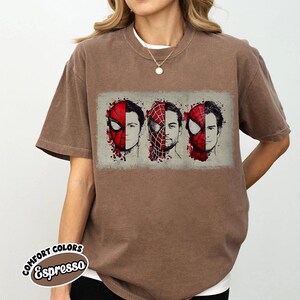 Retro Marvel Avengers Three Peter Parker Spider-Man No Way Home Comfort Colors Shirt, MCU Fans Gift, Magic Kingdom Disneyland Vacation Tee image 4