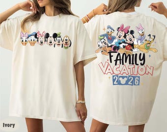 Disney 2026 Family Vacation Shirt, Disneyworld Mickey And Friends, Disney Matching Tee, Disney Family 2026 Shirt, Retro Disneyworld Trip Tee