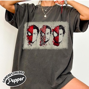 Retro Marvel Avengers Three Peter Parker Spider-Man No Way Home Comfort Colors Shirt, MCU Fans Gift, Magic Kingdom Disneyland Vacation Tee image 1