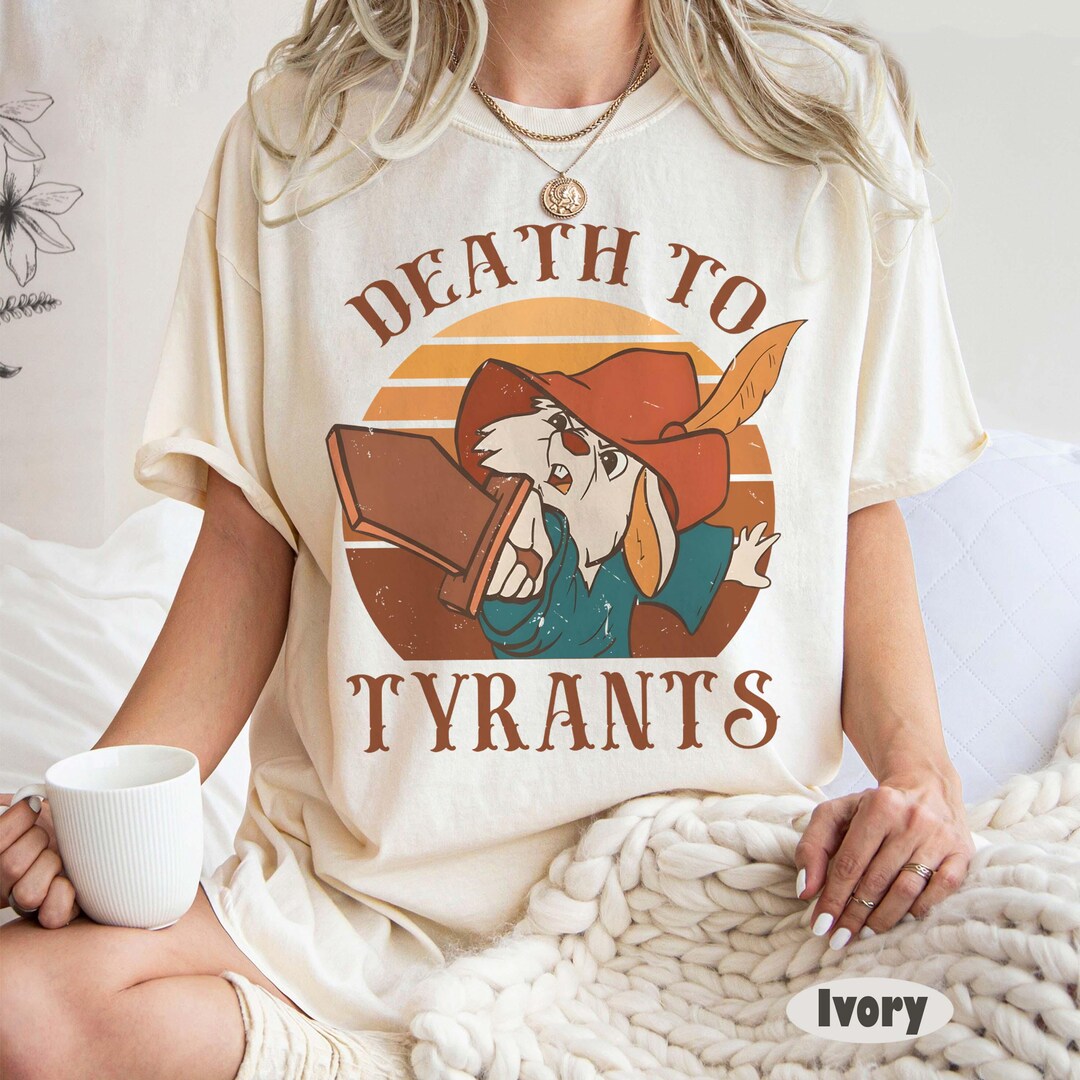 Vintage 90s Skippy Rabbit Death to Tyrants Shirt, Disney Robin Hood ...