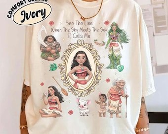 Camiseta de princesa Moana con lazo retro, camiseta de Disney Maui Hei Hei Pua, camiseta de princesa Disney 2026, camiseta de princesa de viaje a Disneyworld