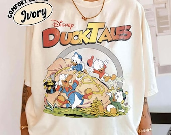 Disney DuckTales Logo All Characters Comfort Colors Shirt Disneyland Family Matching Shirt, Magic Kingdom Tee, WDW Epcot Theme Park