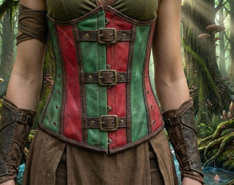 Leather Underbust Corset – Steampunk Renaissance Waist Cincher