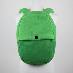 Adventure Time Finn Backpack, Handmade Green Fleece Cosplay Bag, Cartoon Anime Costume Prop
