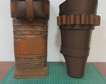 Leather Cosplay Shin Guards  Prop | Mandalorian Leg Armor | LARP Shin Protector | Halloween & Christmas  Costume