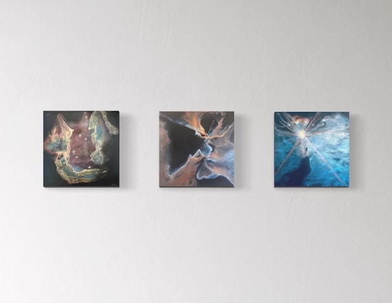 Cosmic Nebula Art Print Set of 3: Signed Limited Edition