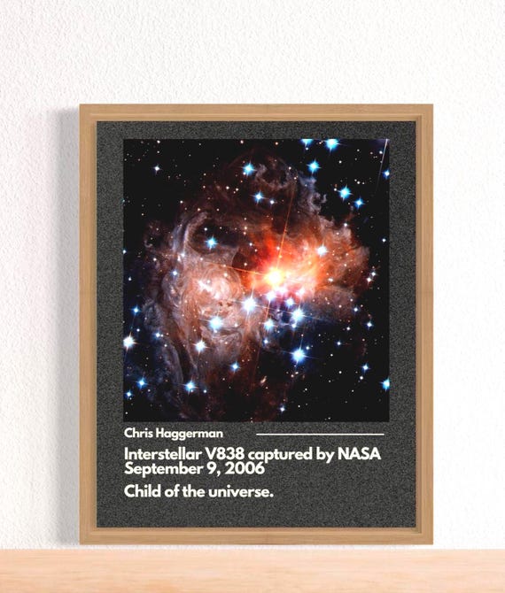 Personalized Night Sky Print | NASA Photo | Custom Date & Name | Birthday Gift | Day You Born Star Map Image