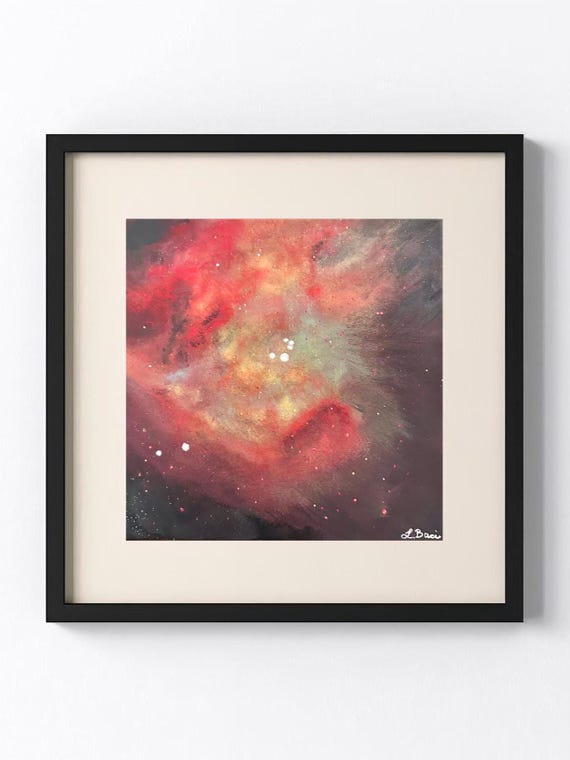 Galaxy Art Print: NASA Inspired Abstract Space Painting