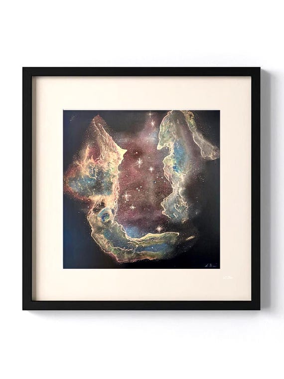 JWST Star Cluster Print: Abstract Cosmic Wall Art