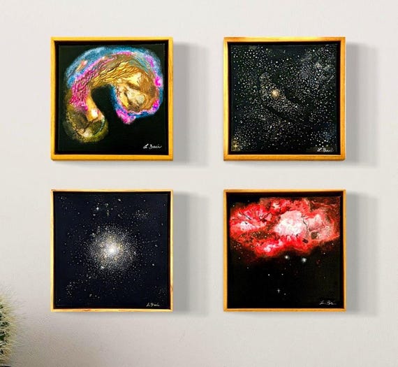 Limited Edition Night Sky Art Print Set: Signed Celestial Home Decor