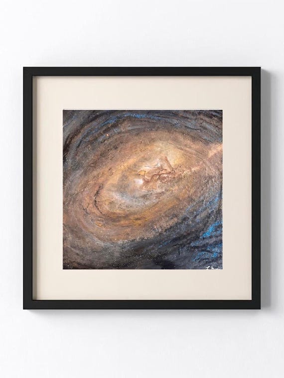 Abstract Galaxy Print: Cosmic Acrylic Painting, Limited Edition