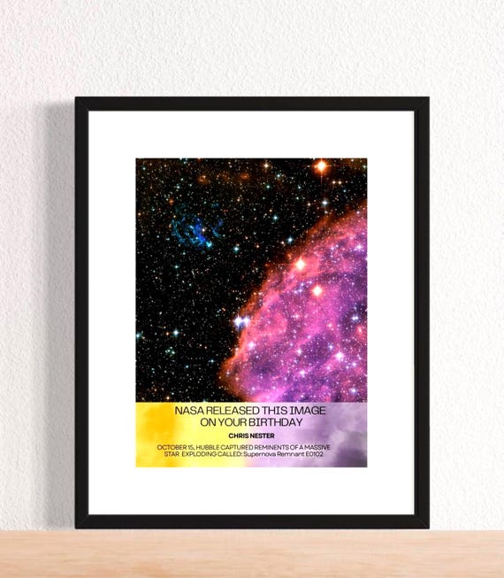 Custom Star Map Print of what NASA Captured on Your Special Day | Personalized Birthday Wall Art Gift for Dad, Mom, Son, Daughter