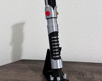 Star Wars Obi Wan Kenobi Episode 1 LightsaberAttack Of The Clones Jedi Master Lightsaber Hilt Replica Screen Acurate Lightsaber Display