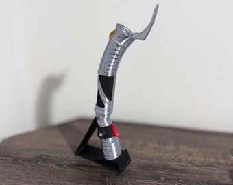 Pantalla del Conde Dooku, empuñadura de sable de luz precisa, precuelas de Star Wars, empuñadura de sable de luz doblada del Lord Sith, réplica de utilería de película de Star Wars para cosplay