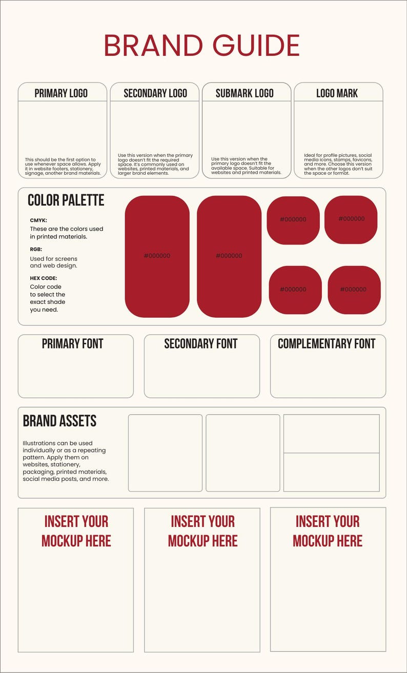 Editable Brand Guide Template: Canva & PDF (digital Download) - Etsy