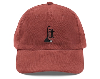 Vintage Corduroy Cap Embroidery | Corduroy Baseball Hat, Retro Embroidered Logo