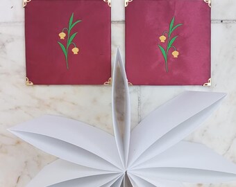 Leporello Buch / eigene Sammlung / geblümt