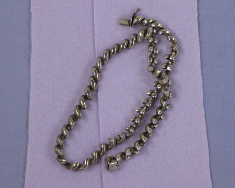 925 Italian Silver Necklace 2.5 twisted cauliflower B67 42+5CM main image 1