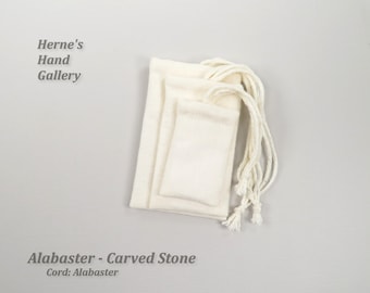 1 Alabaster White Flannel Bag Various Sizes Jewelry Crystals Spirit Mojo Amulet Talisman Magic Pocket Charm Prayer Tie