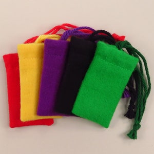 1 Flannel Bag Mini Pick Color Amulet Prayer Spirit Mojo Charm Talisman Magic Jewelry Red Orange Yellow Green Blue Violet White Black