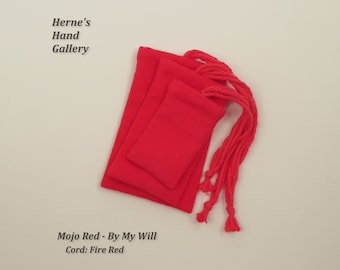 1 Mojo Red Flannel Bag Various Sizes Jewelry Crystals Spirit Mojo Amulet Talisman Magic Pocket Charm Prayer Tie