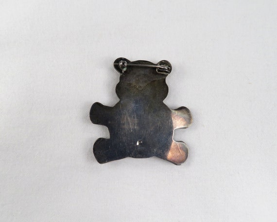 Vintage Sterling 925 Teddy Bear Brooch Vintage Ma… - image 2