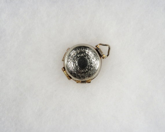 Four Way Locket Steel with Gold Plate Highlights … - image 6