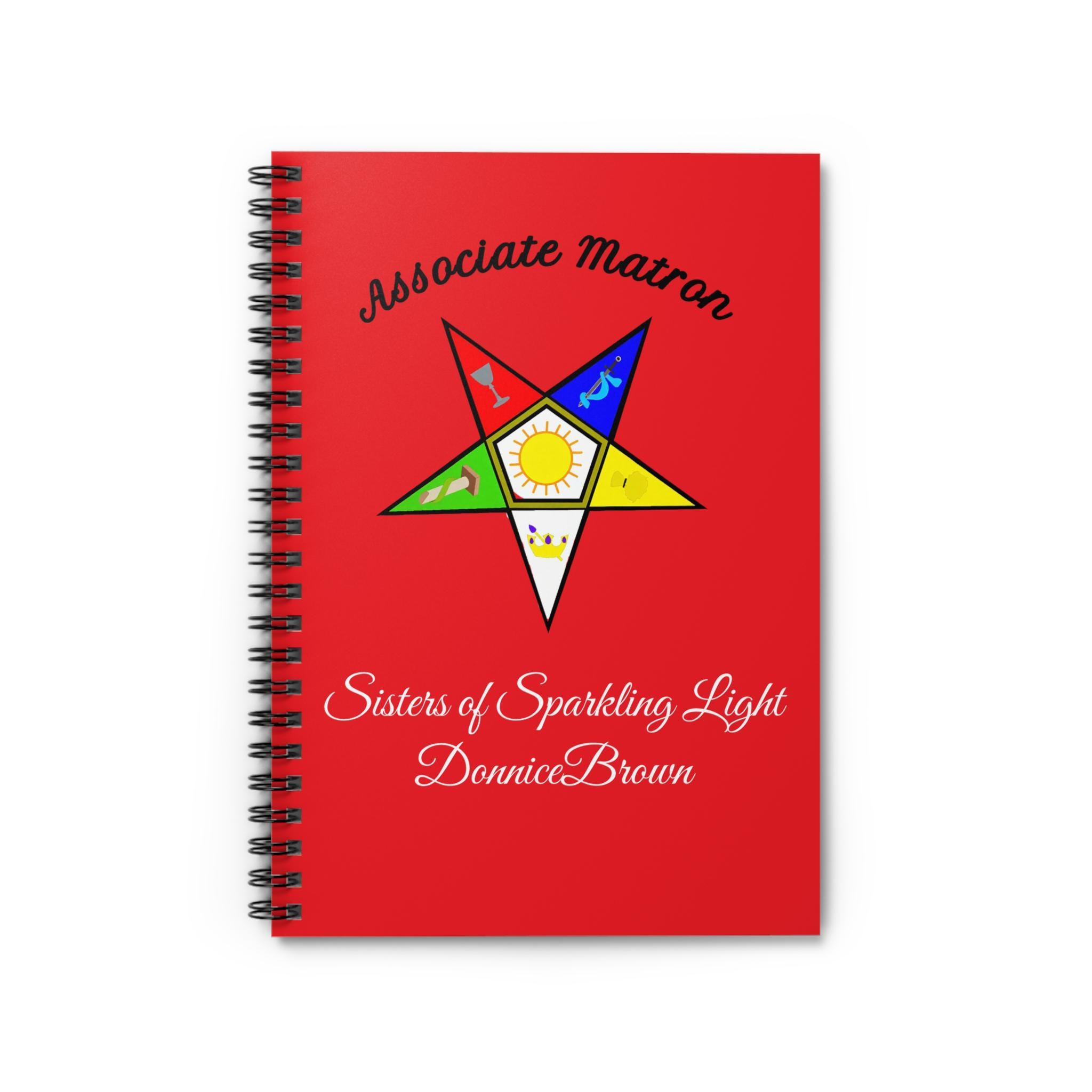 Notebook Associate Eastern Star Notebook | Associate Matron OES Journal - Etsy