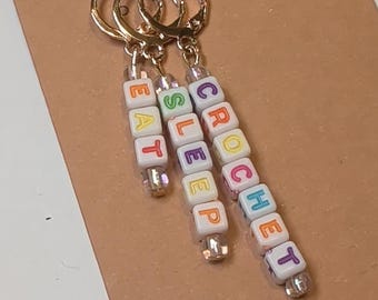 Crochet Sayings Leverback Stitch Markers