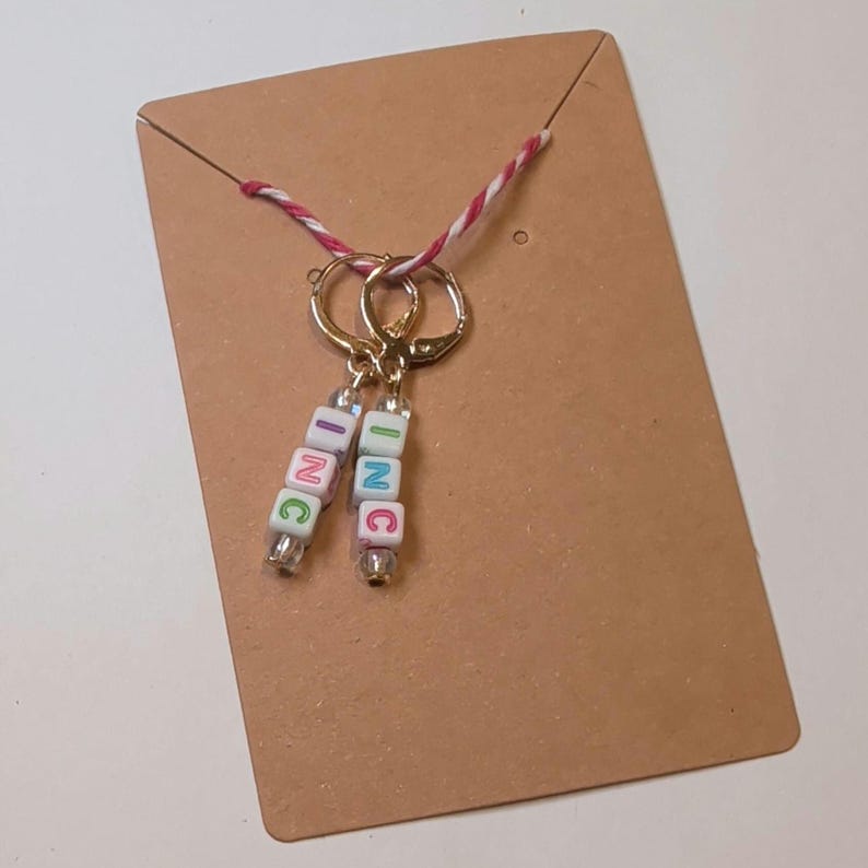 Increase or Decrease Leverback Crochet Stitch Markers (Set of 2) image 1