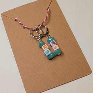 Right/Wrong Side Leverback Crochet Stitch Markers (Set of 2)