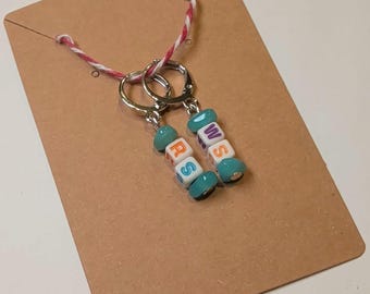 Right/Wrong Side Leverback Crochet Stitch Markers (Set of 2)